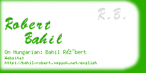robert bahil business card